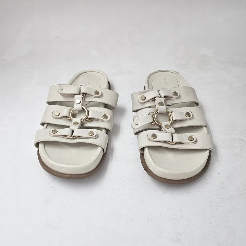 Marc Fisher LTD Verity Strappy Sandal Chic Cream Women’s Size 6 DEFECTIVE
